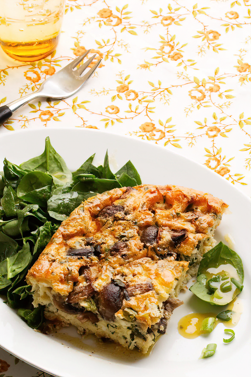 Receta Frittata keto de champiñones y queso