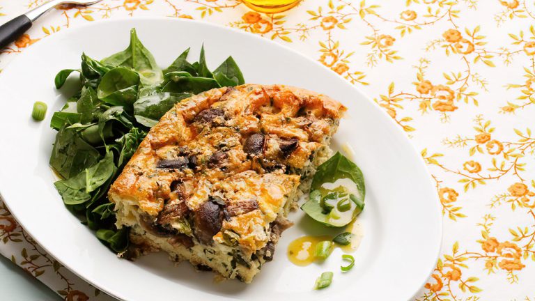 Receta Frittata keto de champiñones y queso