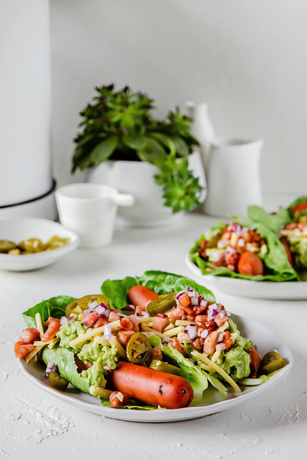 Receta Perritos calientes keto con guacamole