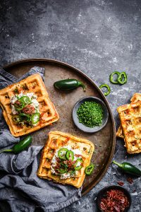 Receta Chaffles keto de jalapeños