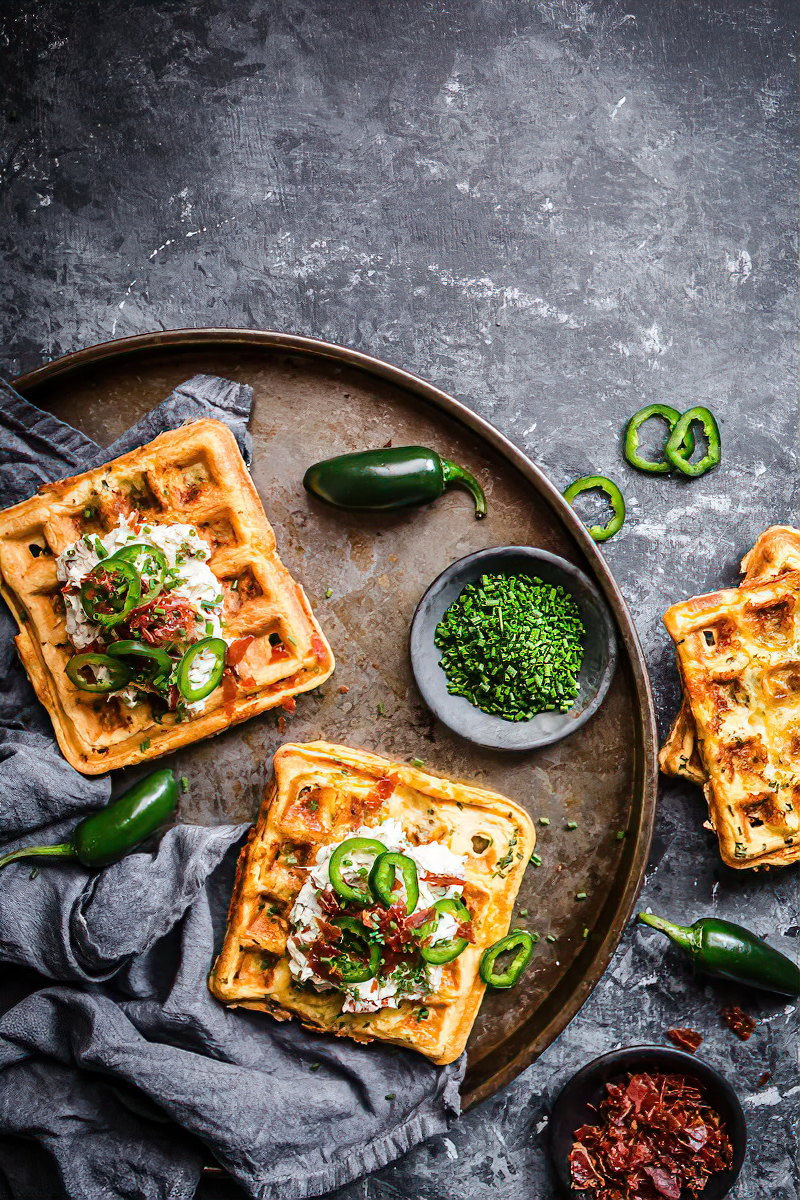 Receta Chaffles keto de jalapeños