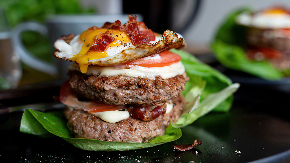 Receta Hamburguesa de desayuno alta en proteína