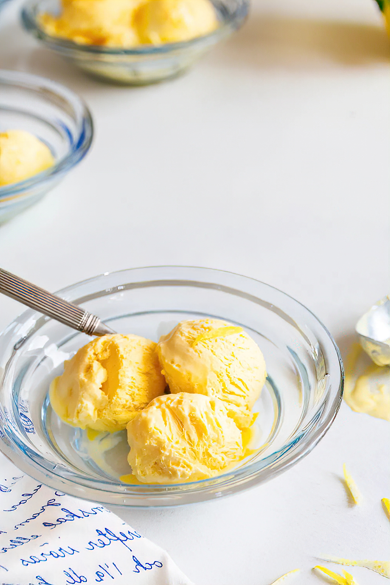 Receta Helado keto de limón