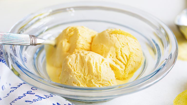 Receta Helado keto de limón