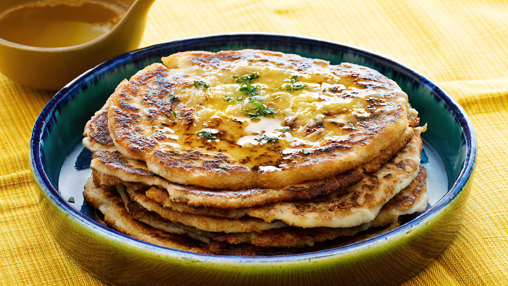 Receta Pan keto naan con mantequilla de ajo derretida