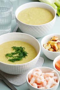 Receta Sopa de verduras baja en carbohidratos con hinojo y raíz de apio