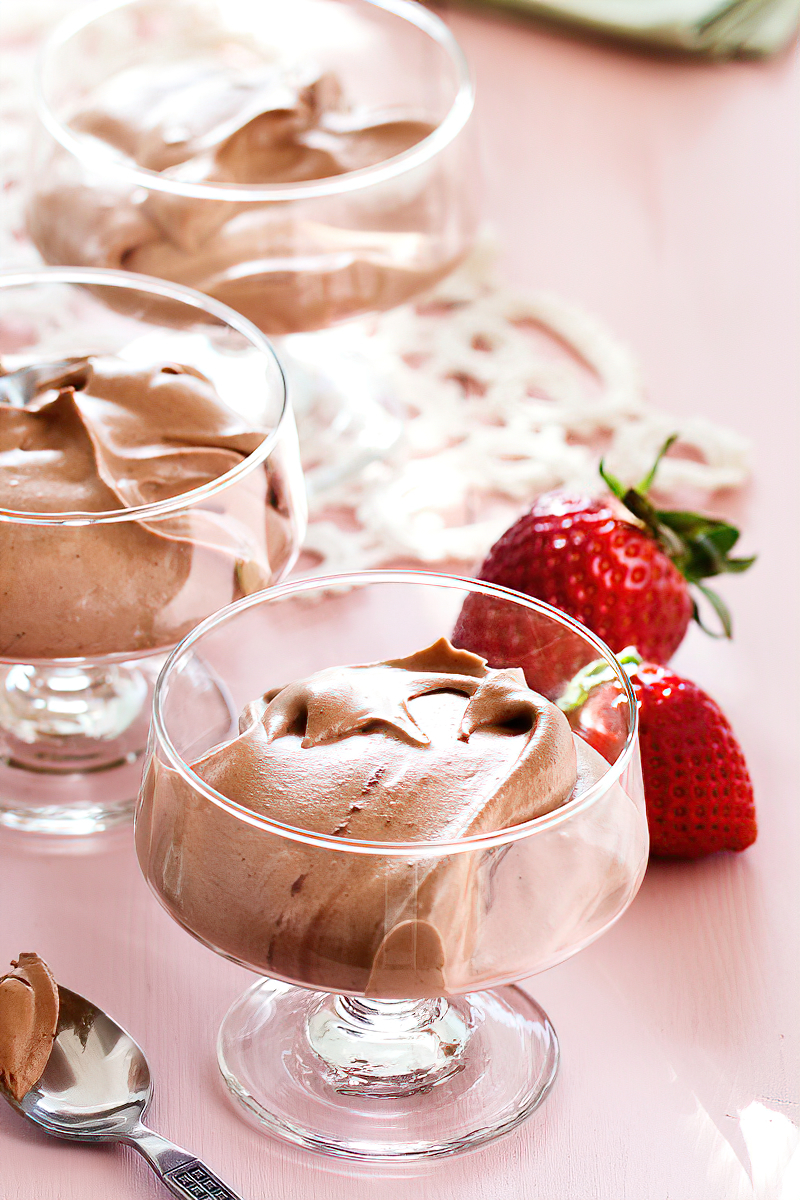 Mousse de chocolate baja en carbohidratos