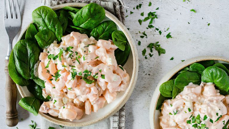 Receta Ensalada de gambas picante en 7 minutos