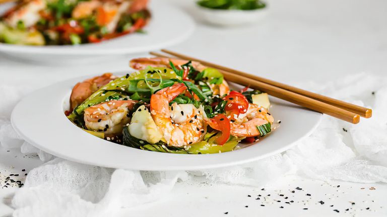 Receta Gambas con ajo y sésamo