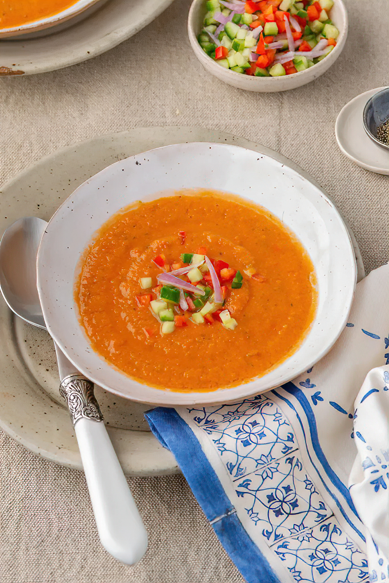 Receta gazpacho bajo en carbohidratos