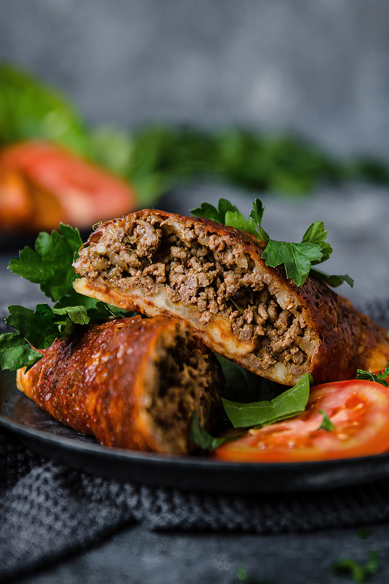 Receta burritos keto de carne con tortilla de queso