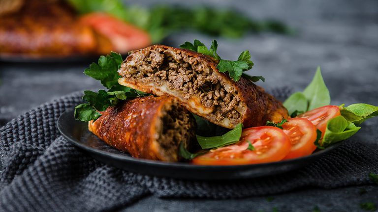 Receta burritos keto de carne con tortilla de queso