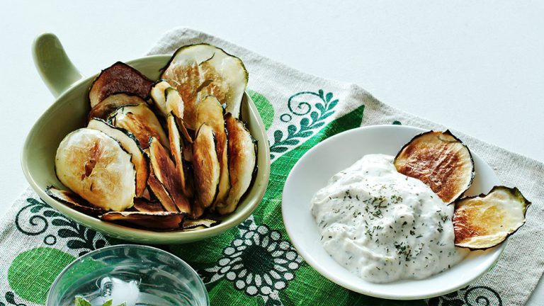 Receta chips de calabacín