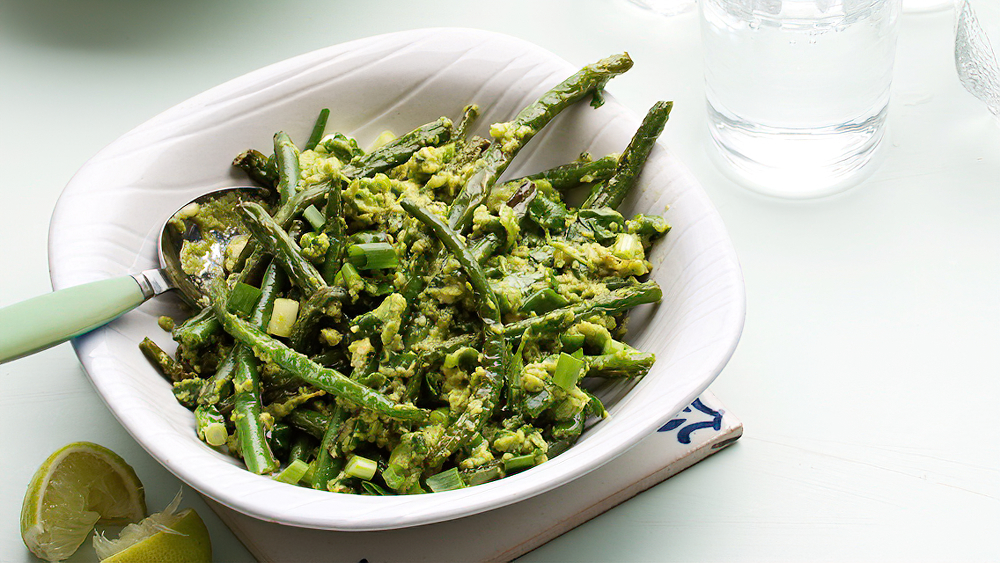 Receta ejotes verdes con aguacate