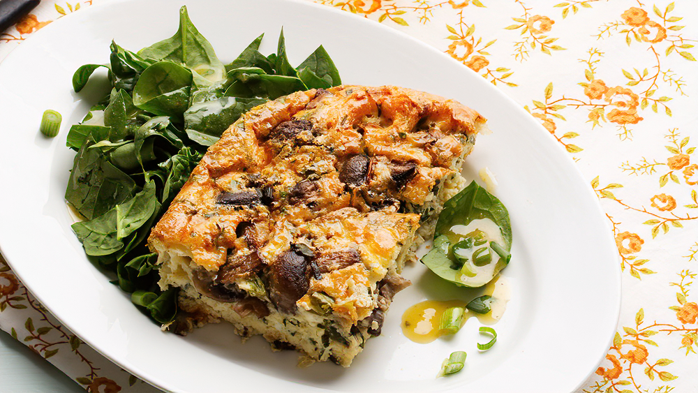 Receta frittata cetogénica con champiñones y queso