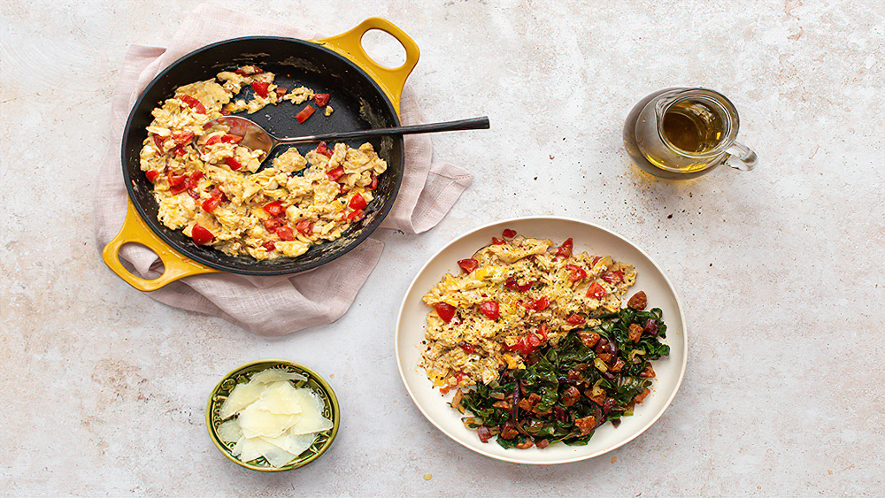 Receta huevos revueltos con chorizo