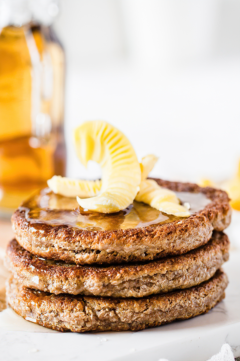Receta panqueques veganos de mantequilla de almendra y chia