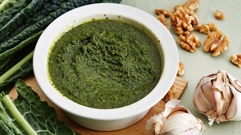 Receta pesto de col rizada