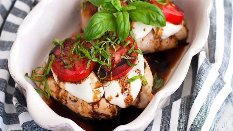 Receta pollo caprese keto