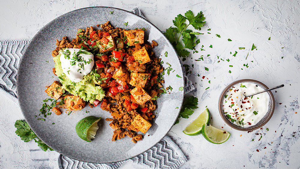 Receta revuelto mexicano de desayuno sin huevos