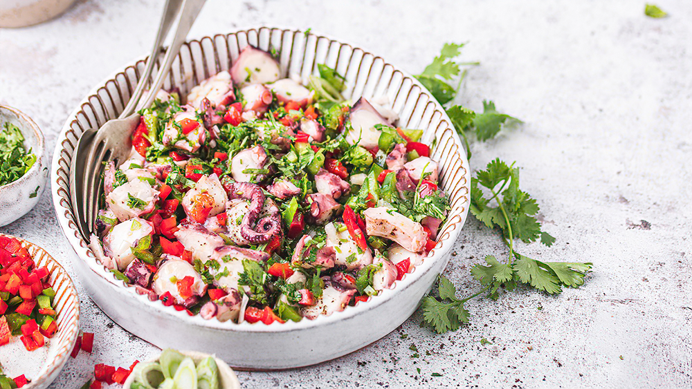 Receta salpicón de pulpo a la portuguesa