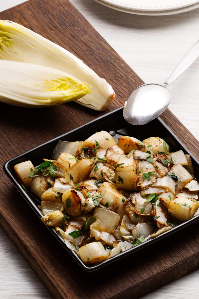 Receta endivias caramelizadas keto