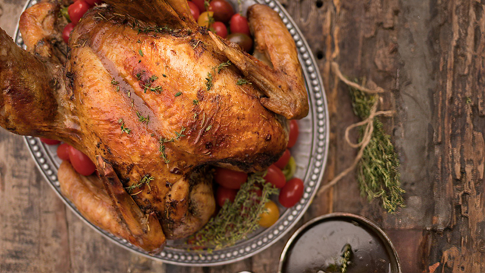 Receta pavo con jugos de tocino