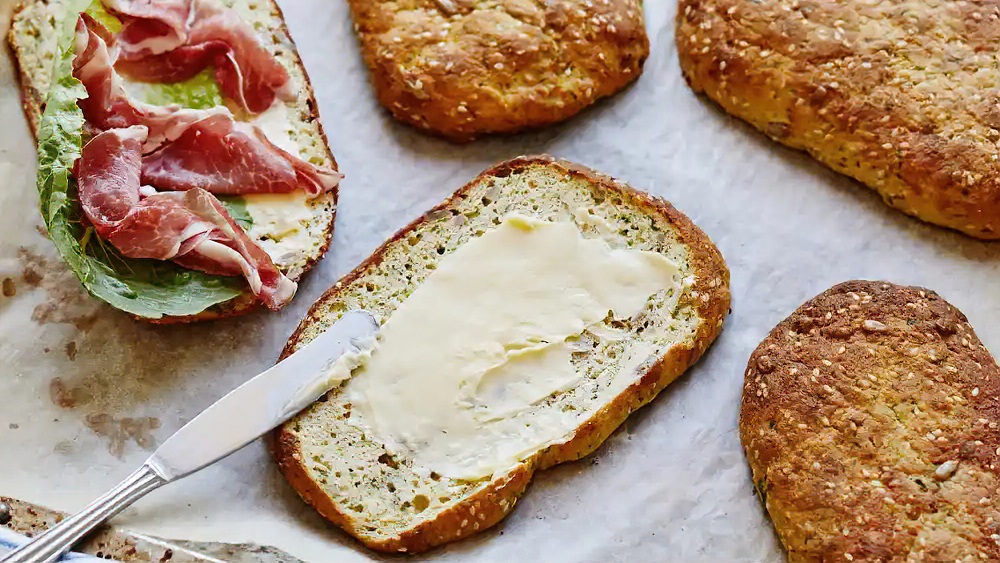 Receta Chapata de calabacín baja en carbohidratos
