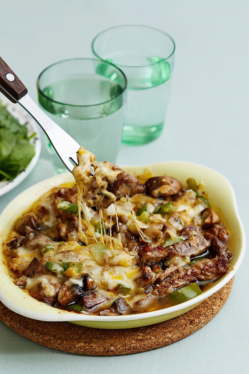 Receta cazuela keto de carne con queso