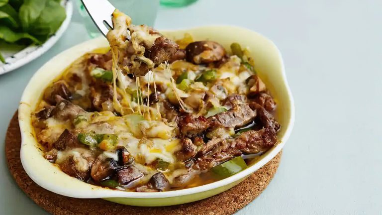 Receta cazuela keto de carne con queso