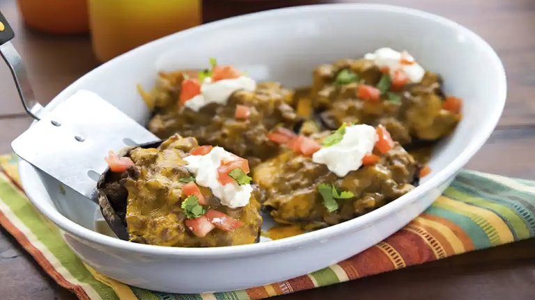 Receta champiñones Portobello con relleno de taco