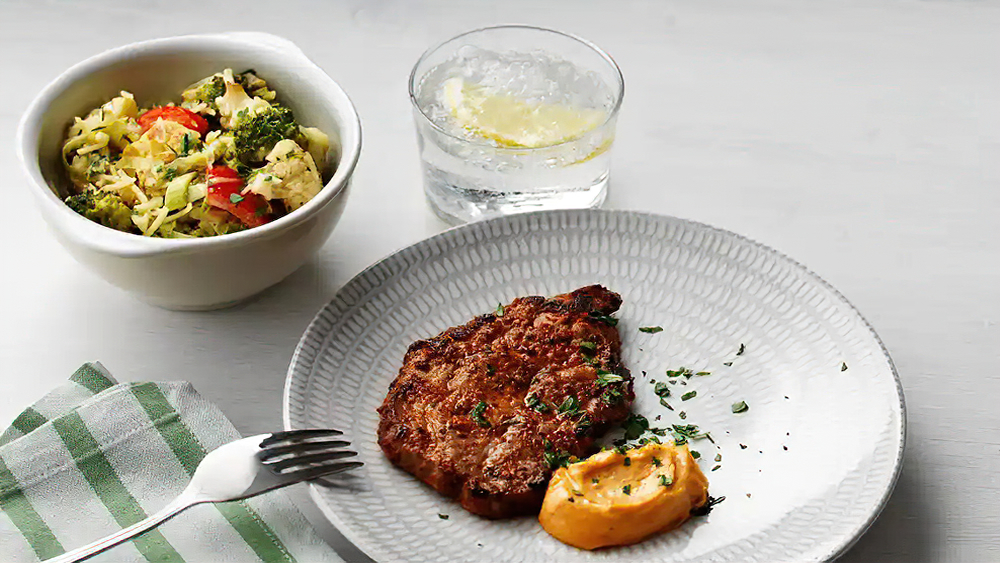 Receta chuletas marinadas en pesto rojo