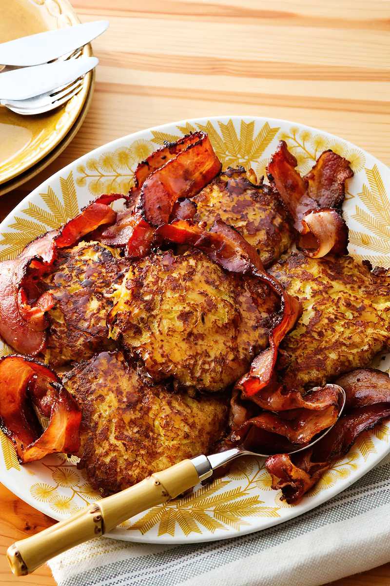 Receta frituras de colinabo bajo en carbohidratos con bacon