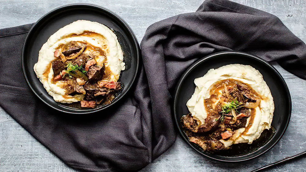 Receta higaditos de pollo sofritos con puré cremoso de coliflor