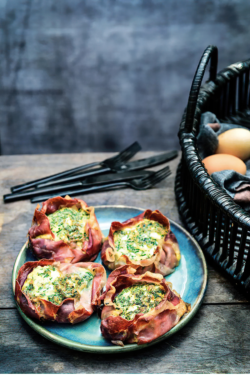 Receta mini quiches keto con jamón