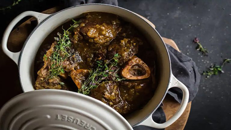 Receta ossobuco con puré de coliflor