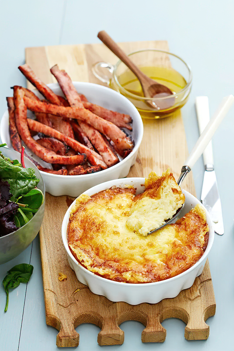 Receta suflé de queso keto