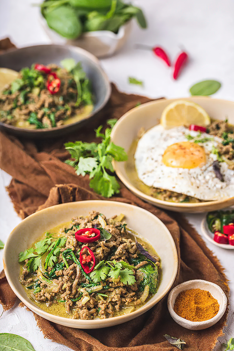 Receta bol keto de curry rápido