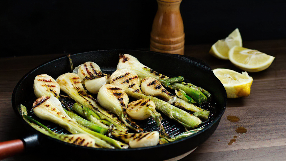 Receta cebollas frescas parrilladas