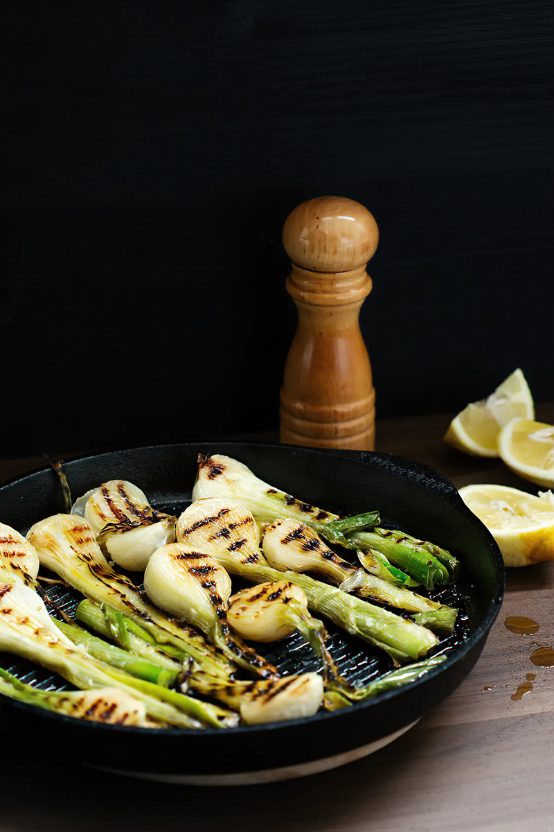 Receta cebollas frescas parrilladas