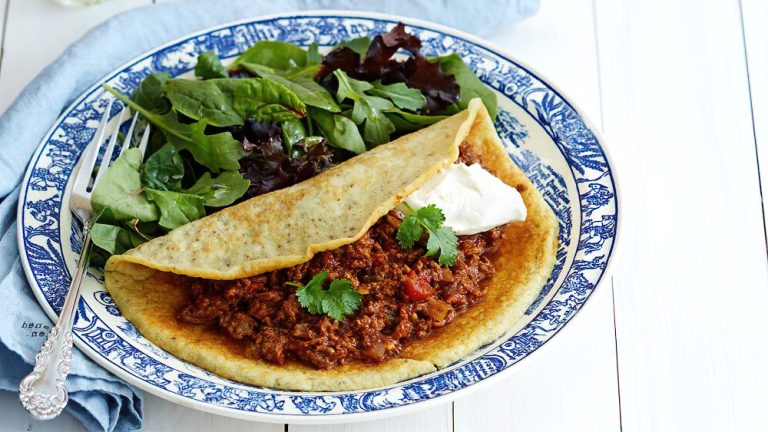 Receta chile con carne y tortillas keto