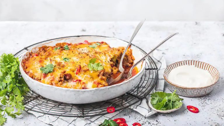 Receta chili de carne keto al horno