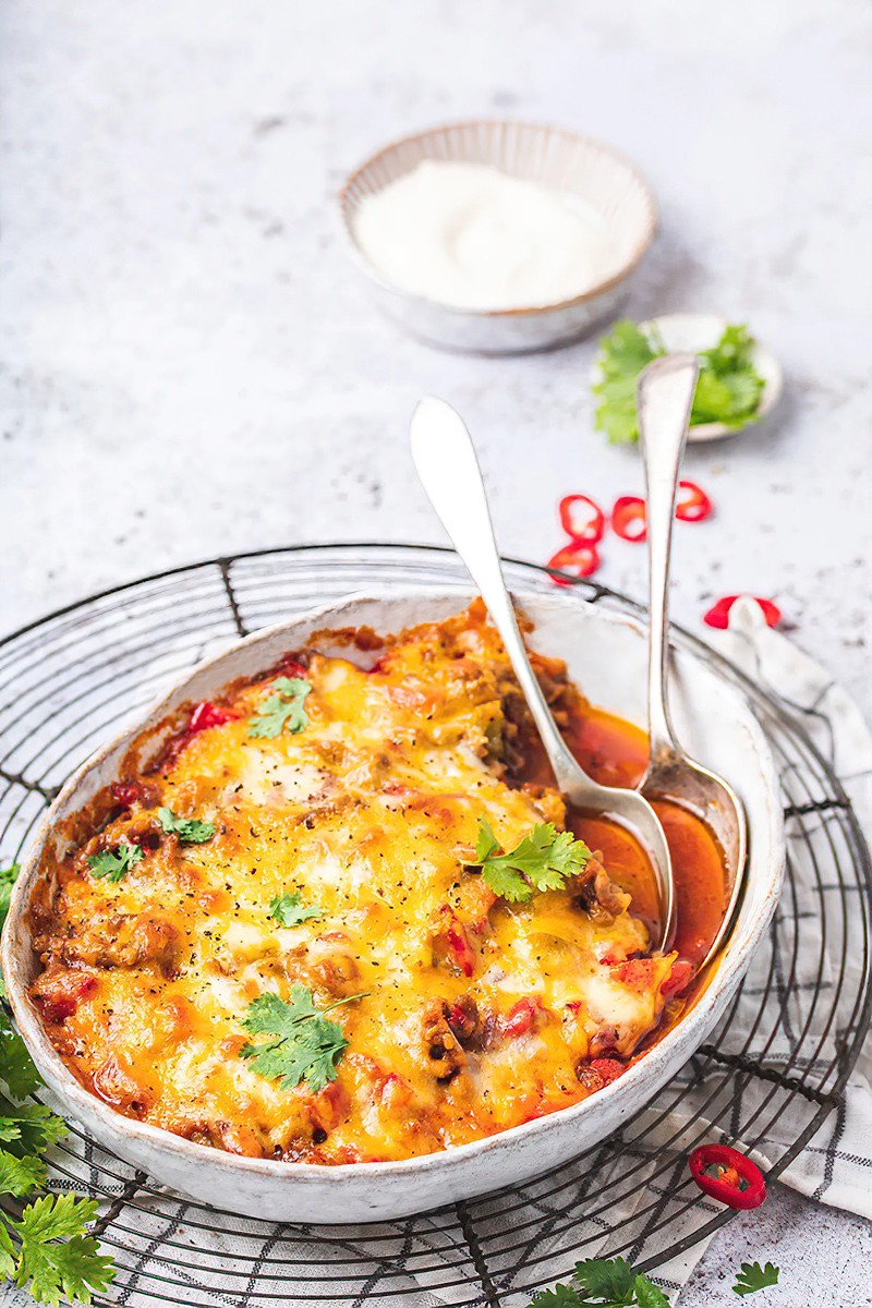 Receta chili de carne keto al horno