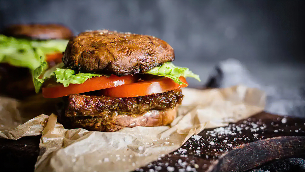 Receta hamburguesa vegana de tempeh y “pan” de portobello