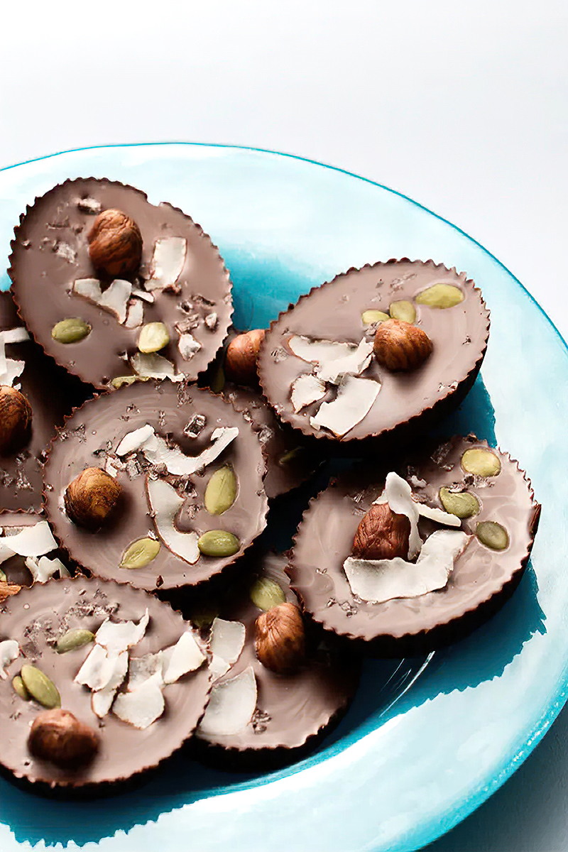 Receta indulgencia de chocolate salado bajo en carbohidratos