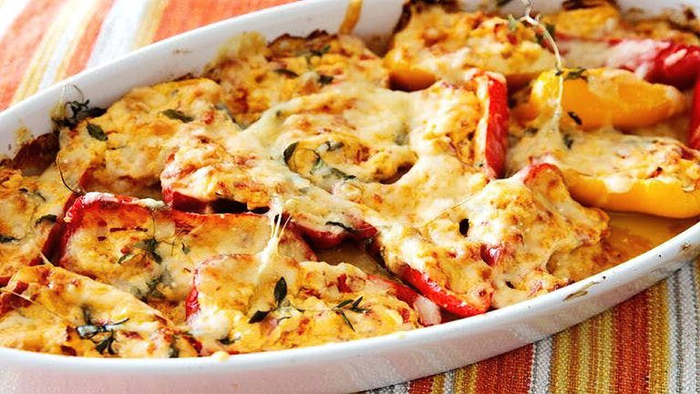 Receta mini pimientos al horno bajos en carbohidratos