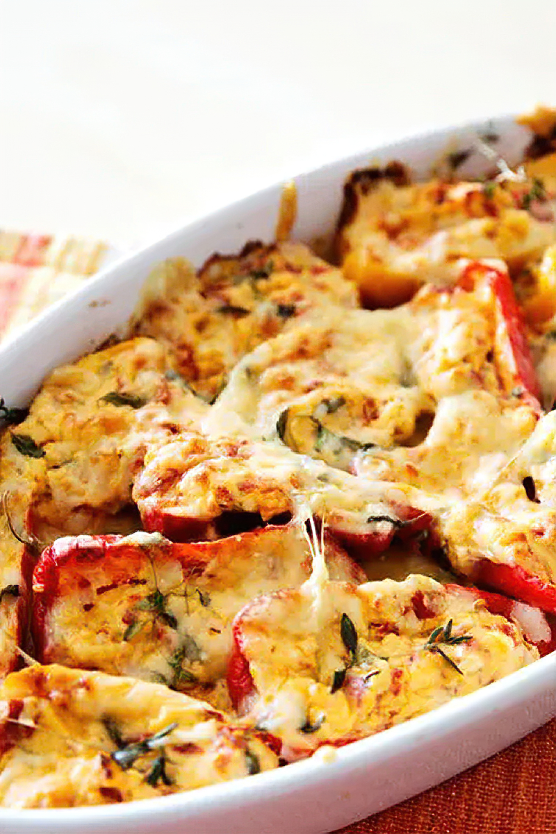 Receta mini pimientos al horno bajos en carbohidratos