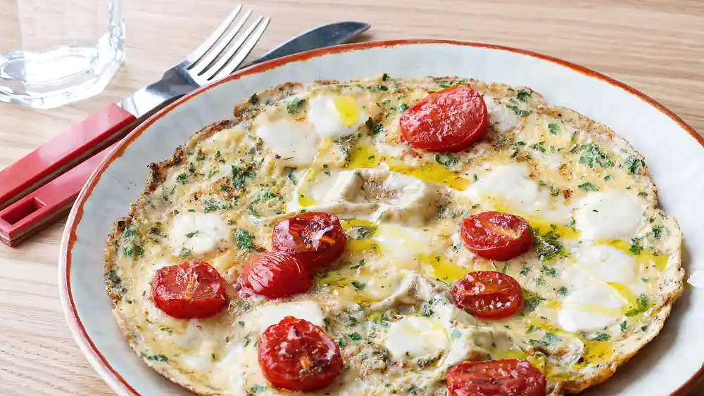 Receta omelette caprese keto