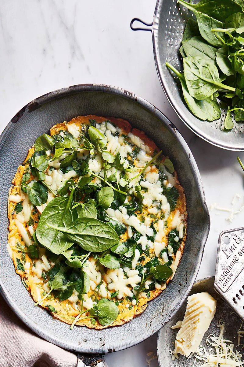 Receta omelette verde picante