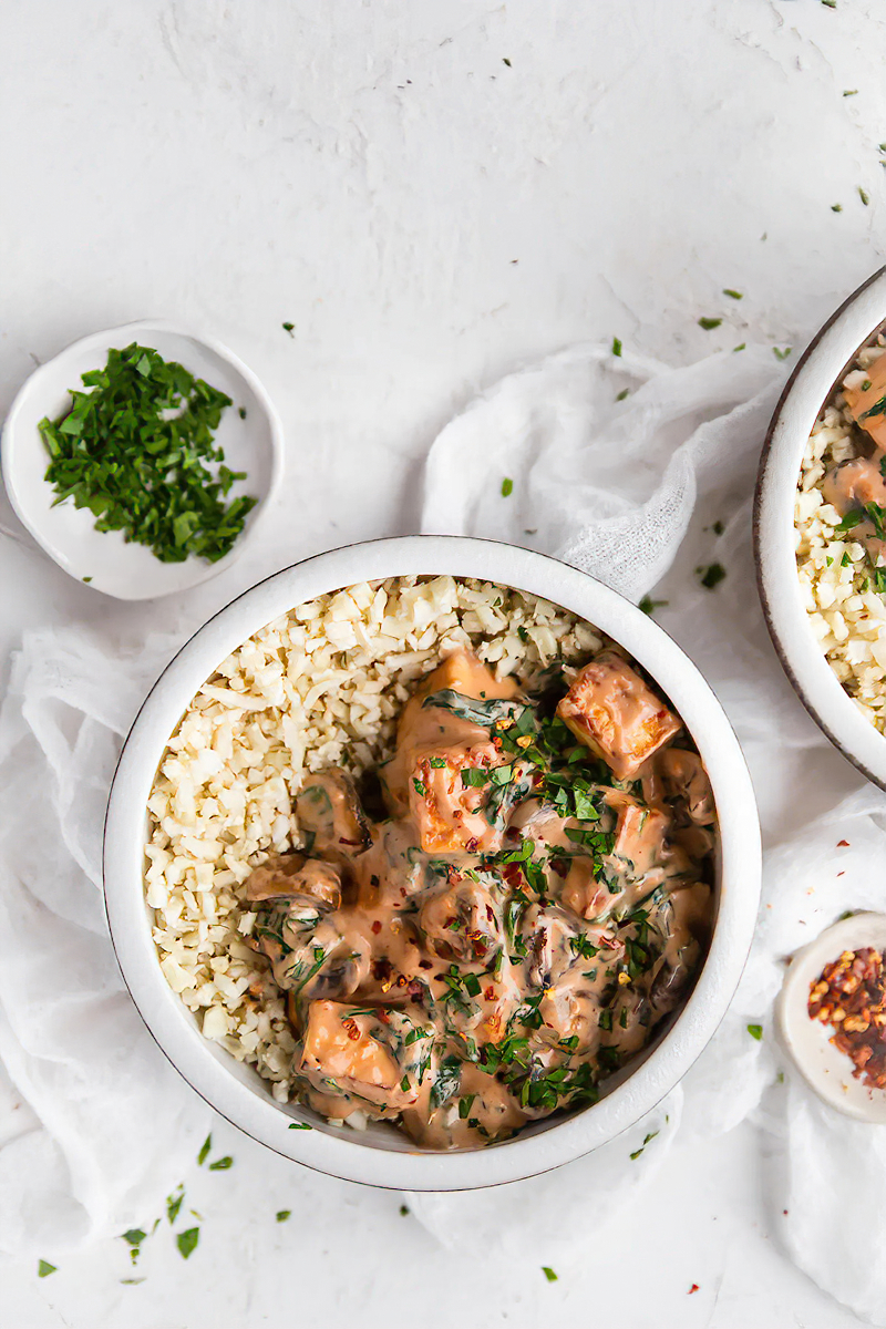 Receta palak Paneer de champiñones